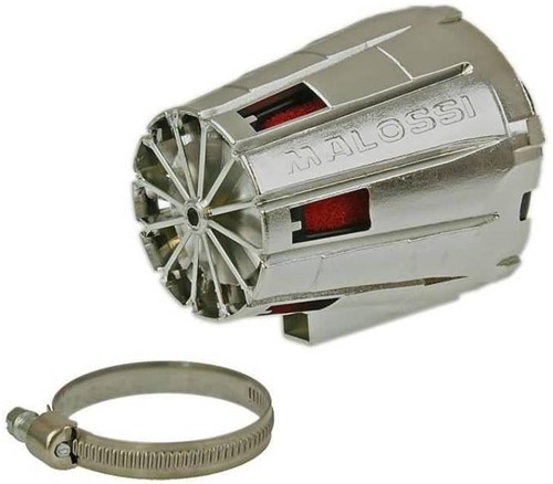 Luchtfilter Malossi Chroom E5 Dicht Ø38mm 30° Graden 047593C