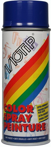 Spuitbus Motip Hoogglans Ultramarijn Blauw 400ml RAL 5002