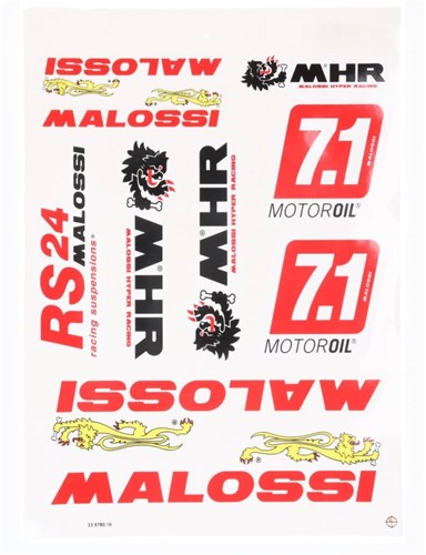 Sticker Set 10 Delig Rood - Geel (Malossi) Sponsor 339780