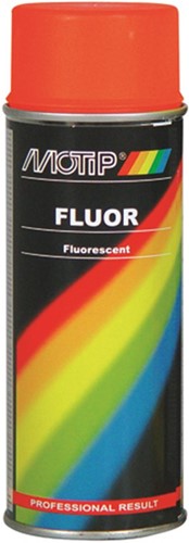 spuitbus motip fluorescerende lak oranje / rood 400ml