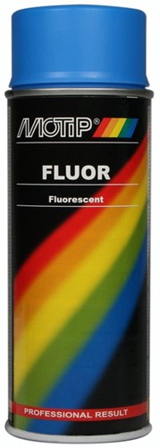 spuitbus motip fluorescerende lak blauw 400ml