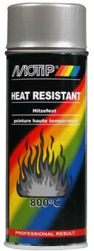 spuitbus motip hittebestendige lak zilver 400ml