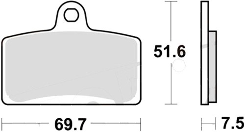 Remblokset RMS voor Aprillia RS4 / Derbi GPR / Peugeot NK7 voorzijde 