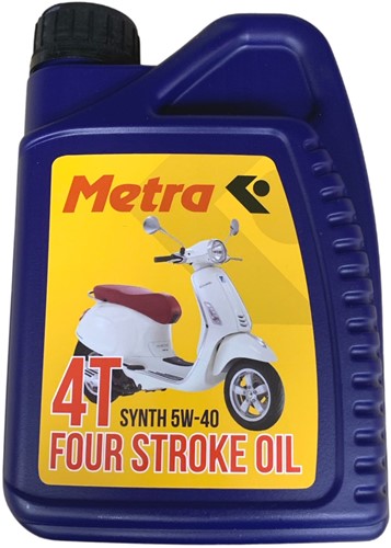 Motorolie (5w40) 1L Synthetisch Metra-Kit (Voor 4t Scooter)