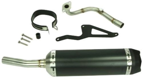 Uitlaat Bullet Racing EURO 4/5 Agm Vx 50 / China Lx 4t Model / Baotian Classico 4t / Napoli / Rl 50 (Modellen Met Enkele Schokbreker)