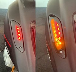 Knipperlichtset Led DMP Voor Vespa Sprint en Primavera Achterzijde Smoke weglopend
