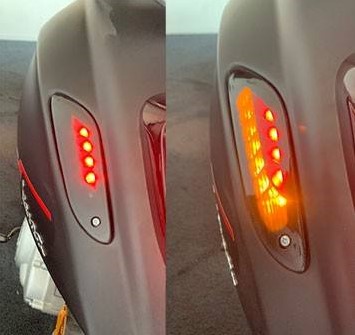 Knipperlichtset Led DMP Voor Vespa Sprint en Primavera Achterzijde Smoke weglopend