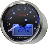 Toerenteller, Temperatuurmeter Koso D55 GP Style max 9000 tpm, 150°C-3