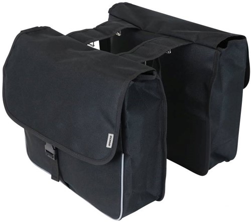 EDGE Dubbele Fietstas / E-bike Basic Shopper 26 Liter 33x36x12cm Zwart