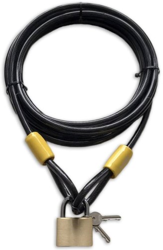 Kabelslot Lynx 500 cm x 10mm Zwart + Hangslot