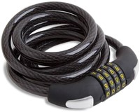 Cijferslot Spiraal kabelslot Lynx 180 cm x 10mm Zwart