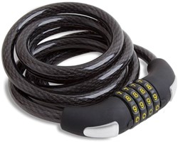 Cijferslot Spiraal kabelslot Lynx 180 cm x 10mm Zwart