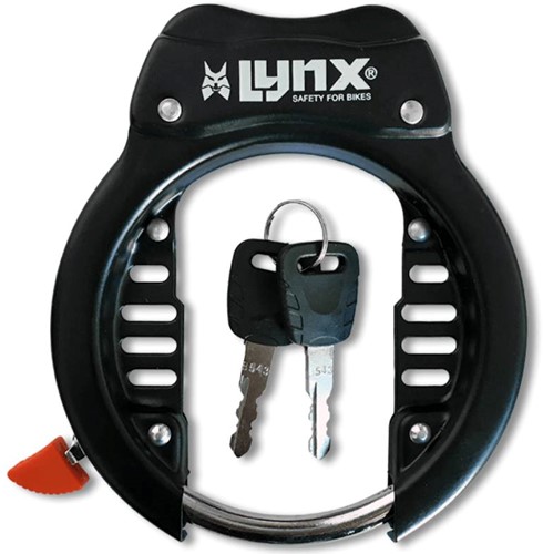 Fiets Ringslot Lynx 62mm Gehard staal zwart (Open Sleutel Kan Eruit)