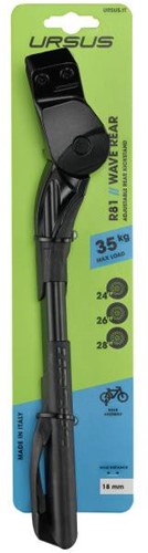 Fiets Zijstandaard Verstelbaar Ursus 24 t/m 28 Inch Met 18mm Plaat Zwart 