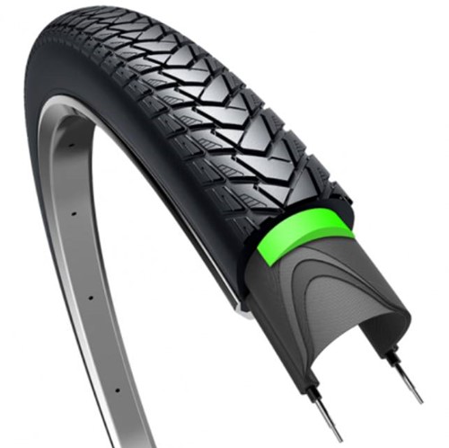 Fiets Buitenband Edge Traveller Protect 28 x 1.40" / 37-622 Zwart Met Reflectie