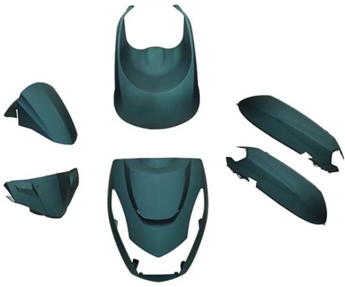 Kappenset Peugeot Kisbee Euro4 Donker Blauw Mat [6 Delig set]