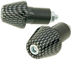 Stuurbalansgewicht Set Python voor Scooter / Off-Road - Punt - Carbon Look