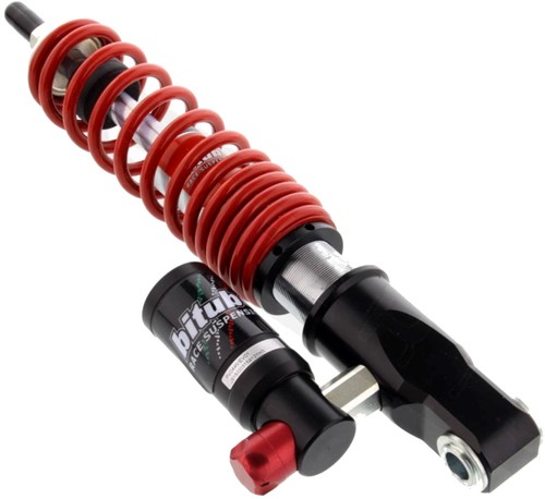 Schokbreker Bitubo voor Vespa Gts 125 T/m 300 - Lengte 285mm - 1 Bouten