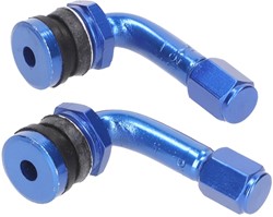 Ventiel 2 stuks Blauw Haaks Scooter 90° graden