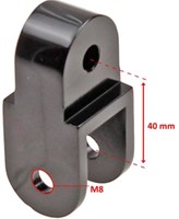 Schokbrekerverlenger Blauw Aprilia / AGM / Beta / BTC / CPi / Iva / Kymco / Keeway / Malaguti / Mbk / Peugeot / Sym / Yamaha - Lengte 40mm-2