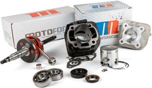 Cilinderkit + Kop Motoforce 70cc voor Yamaha Neos / Yamaha Why / Beta Ark / Malaguti F12 / Malaguti F15 / Yamaha Jog / Aprillia Rally / Aprillia Sr A.C / Neos (+krukas en Lagerset)