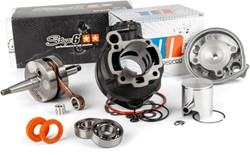 Cilinderkit + Kop Motoforce 80cc voor Yamaha TZR 50 / Aprillia RS 50 AM6 / Minarelli AM6 / Peugeot XP6 (+krukas stage6 en Lagerset)