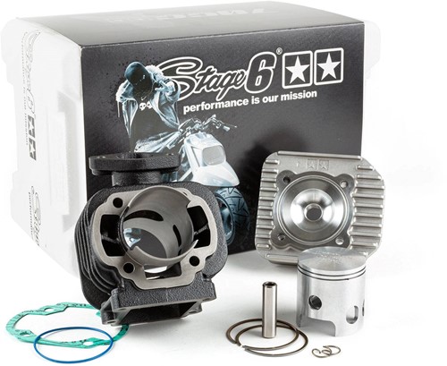 Cilinder + Kop Stage6 Streetrace 70cc voor Yamaha slider / Mbk Booster / Mbk Stunt / Aprilia Amico / Yamaha Bws