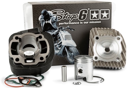 Cilinderkit + Kop Stage6 Streetrace 50cc voor Yamaha Neos / Yamaha Why / Beta Ark / Malaguti F12 / Malaguti F15 / Yamaha Jog / Aprillia Rally / Aprillia Sr A.C / Neos