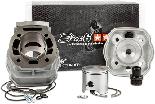 Cilinder + Kop Stage6 Streetrace 77cc voor voor Derbi Senda v.a 2006 / Aprilia Rs4 / Aprilia Rx 50 / Derbi Gpr 50 v.a 2009