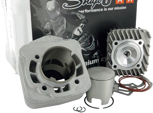 Cilinderkit + Kop Stage6 Racing MK2 70cc voor Aprilia 2T / Derbi 2T / Piaggio 2T / Gilera 2T / Vespa 2T / Italjet 2T Luchtgekoeld