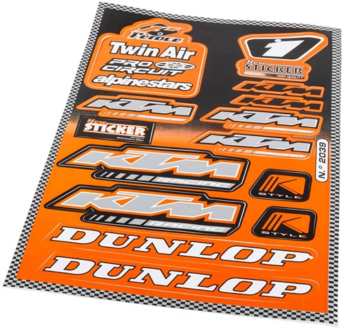 Sticker Set KTM / Dunlop / Twin air - Oranje - 13-delig