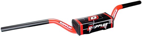 Stuur Cross Rood Ø28.6mm Doppler + Stuurpad Schakelbrommer / Enduro / Super Motard 