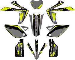 Sticker Set Doppler Geel / Zwart / Grijs voor Beta RR 50 - V.a 2009 T/m 2022