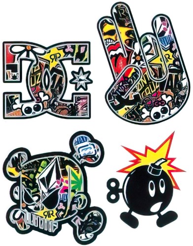 Sticker Set Bomb 4-Delig