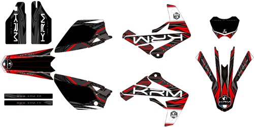 Sticker Set KRM Rieju MRT 50 PRO 2009-2022 Rood / Zwart