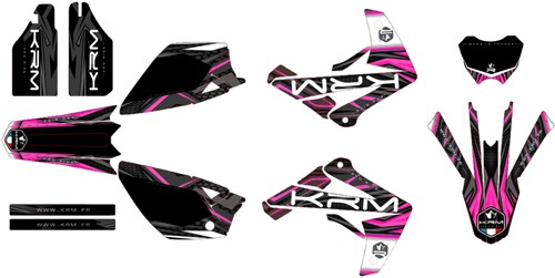 Sticker Set KRM Rieju MRT 50 PRO 2009-2022 Roze / Zwart