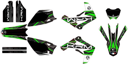 Sticker Set KRM Rieju MRT 50 PRO 2009-2022 Groen / Zwart