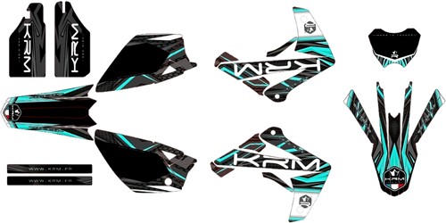 Sticker Set KRM Rieju MRT 50 PRO 2009-2022 Turquoise / Zwart