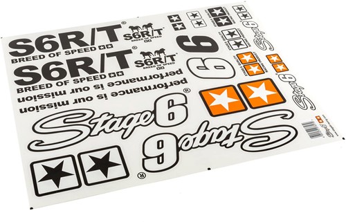 Sticker Set Stage6 MK2 - Maat 42 x 59.4cm - Zwarte versie 