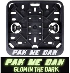 Kentekenplaathouder Vierkant Scooter (Pak Me Dan) GLOW IN THE DARK