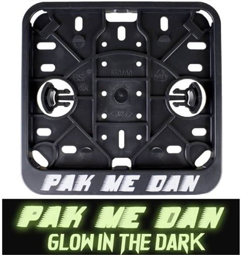 Kentekenplaathouder Vierkant Scooter (Pak Me Dan) GLOW IN THE DARK