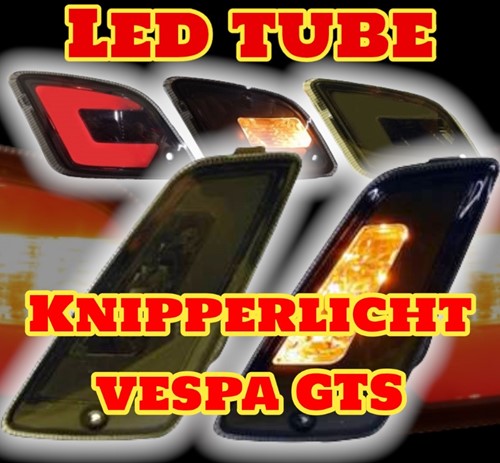 Knipperlicht Set Power1 Vespa Gts 250 / Vespa Gts 300 Achterzijde Smoke Tube
