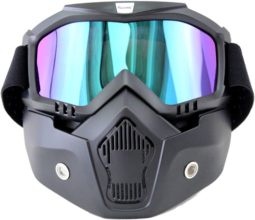Crossbril Vito Mat zwart - Iridium Glas 