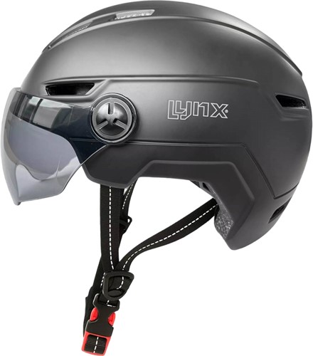 Helm Falko voor speed pedelec / snorfiets NTA-8776 Gekeurd met 2 vizieren Helder en Donker Zwart 55-58cm (S-M)