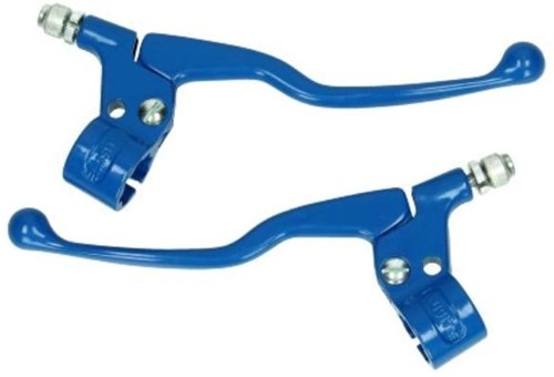 Remgreep Set Puch Maxi / Honda Camino / Peugeot 103 / Peugeot 104 / Universeel Bromfiets Blauw Lang model