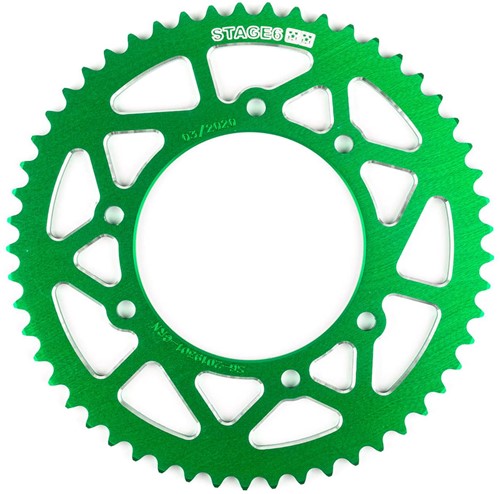 Achtertandwiel 53 tands Stage6 voor Derbi Senda DRD Pro - 420 - 6 gaats - Groen