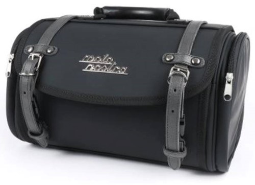 Retro Topkoffer Zwart Canvas Klein 10 LTR Zwart Moto-Nostra