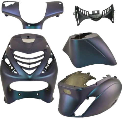 Kappenset Piaggio Zip 2000 Mat Cameleon met SP voorscherm 5 delig