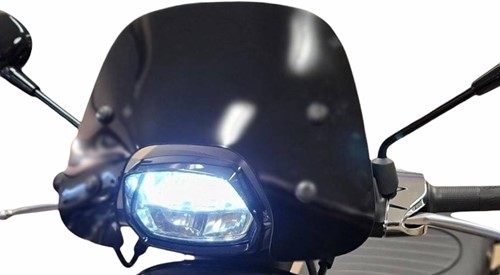 Windscherm Zwart Mat (Made In EU) Vespa Sprint Laag Model Origineel Model + Bevestigings Set
