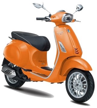 stuurkap vespa sprint oranje 890/ a boven origineel 1b000071000ta
